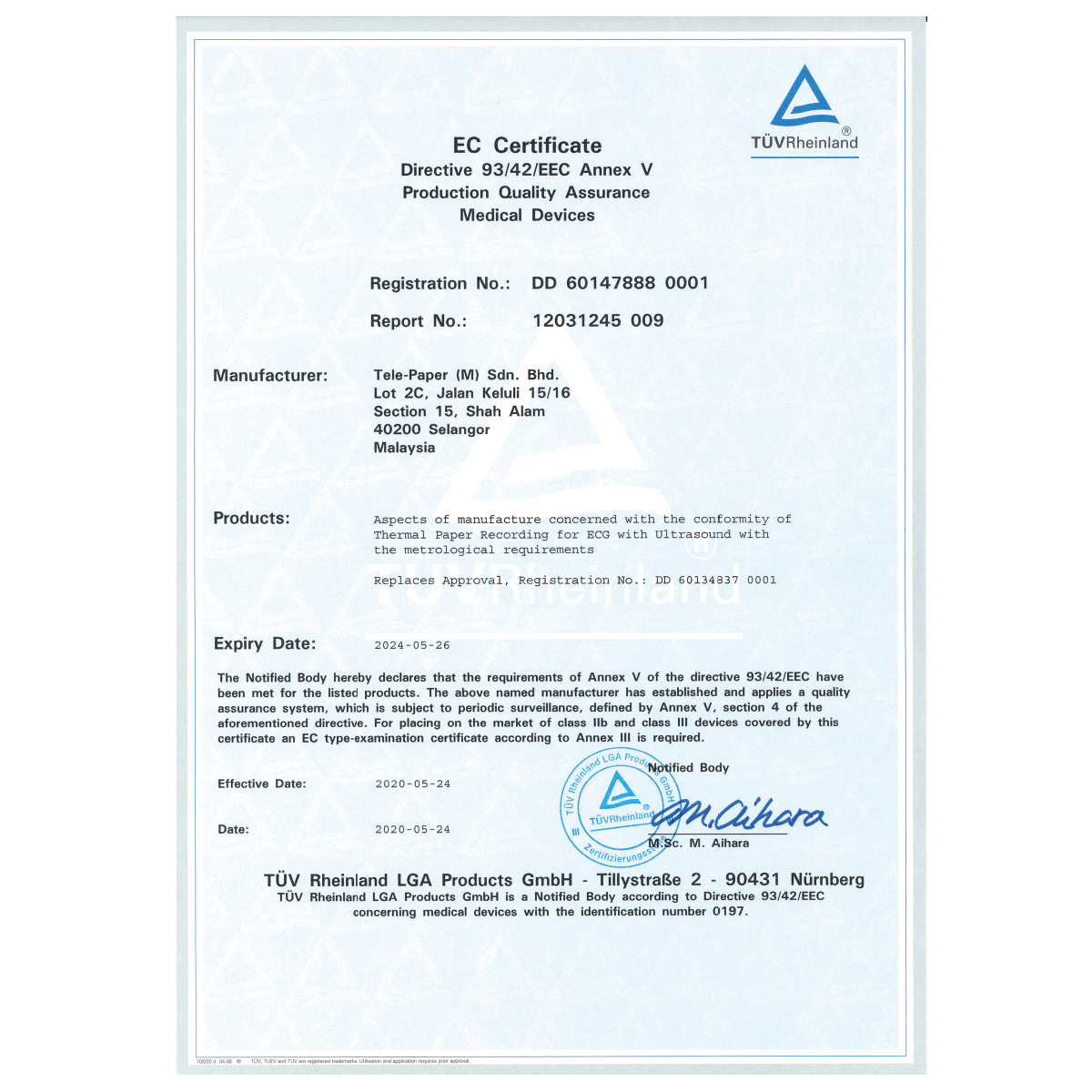 CE Certificate 2020