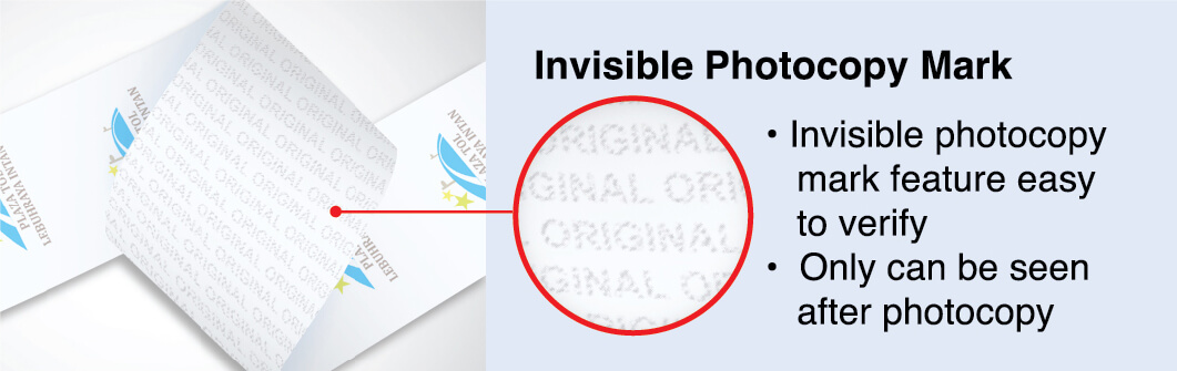 invisible photocopy mark
