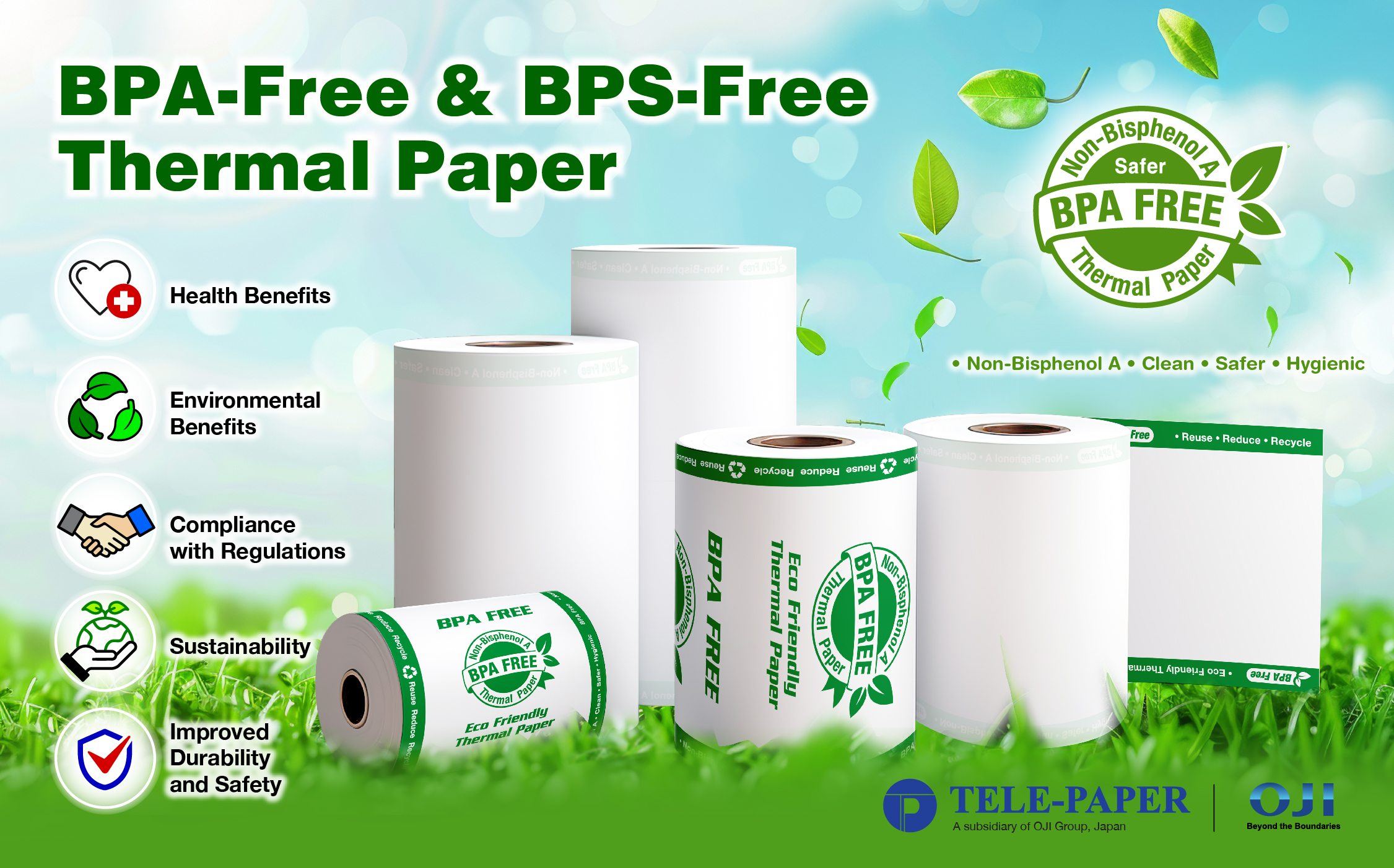💚 Say Hello to Safer Receipts! Go BPA-Free. Go BPS-Free. Go Safer Option.